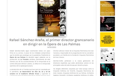 Ritmo – Rafael Sánchez-Araña, el primer director grancanario en dirigir en la Ópera de Las Palmas