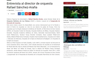 Ópera World – Entrevista al director de orquesta Rafael Sánchez-Araña