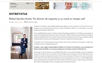 Platea – Rafael Sánchez-Araña: “A conductor acts as a real-time coach”